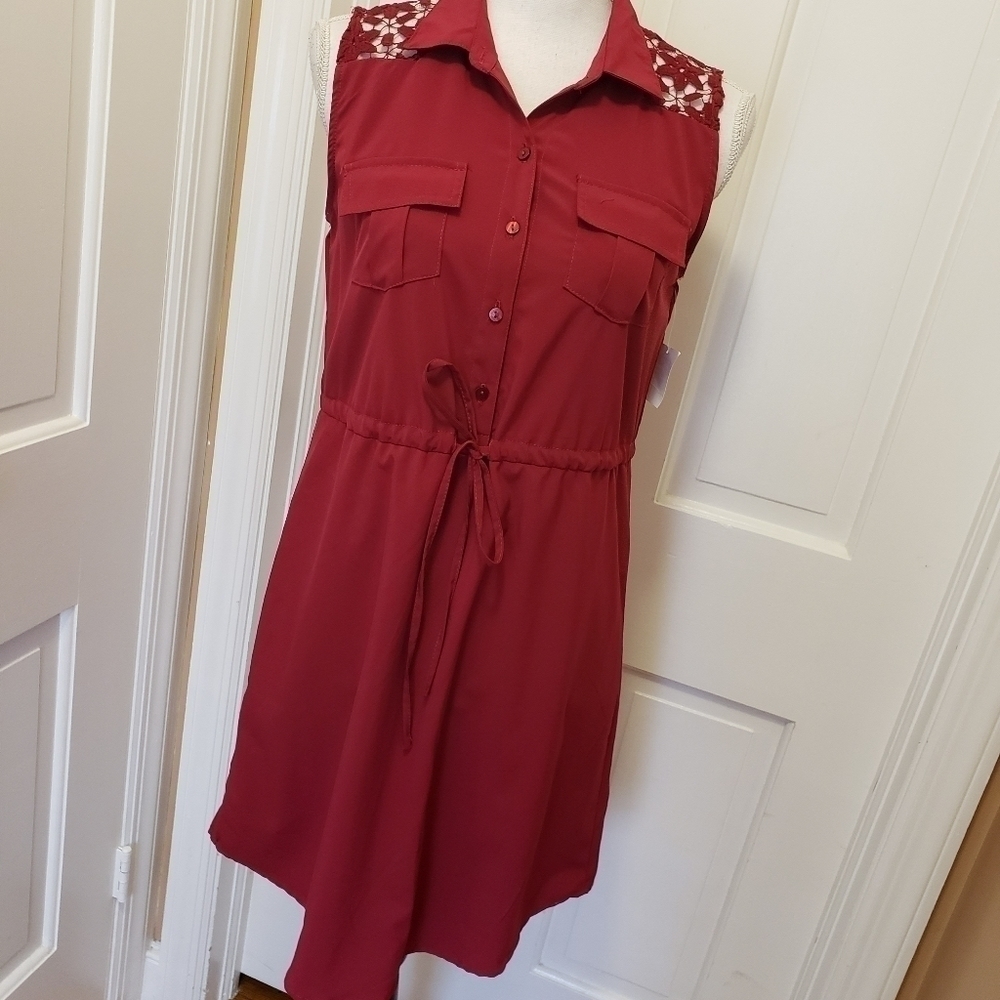 NWT Charlotte Russe Burgunday Dress Size Small